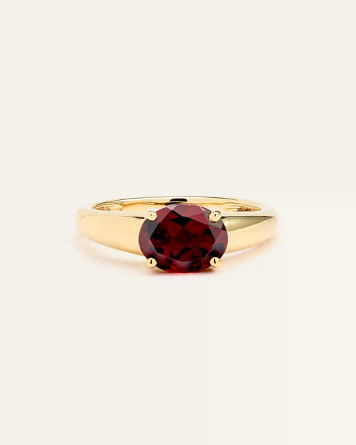 14K Gold Gemstone Vintage Inspired Ring