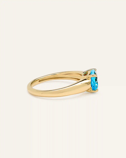 14K Gold Gemstone Vintage Inspired Ring