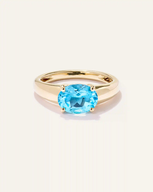 14K Gold Gemstone Vintage Inspired Ring