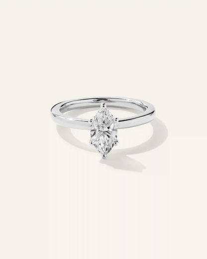 Lab Grown Diamond Marquise Comfort Fit Engagement Ring - 1ct