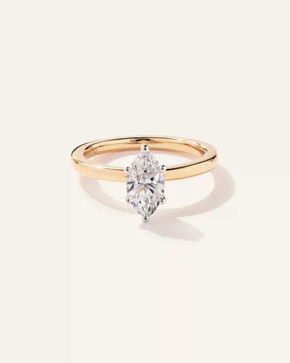 Lab Grown Diamond Marquise Comfort Fit Engagement Ring - 1ct