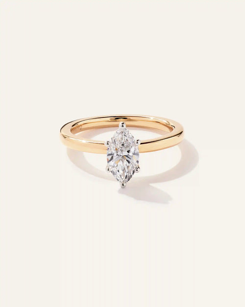 Lab Grown Diamond Marquise Comfort Fit Engagement Ring - 1ct