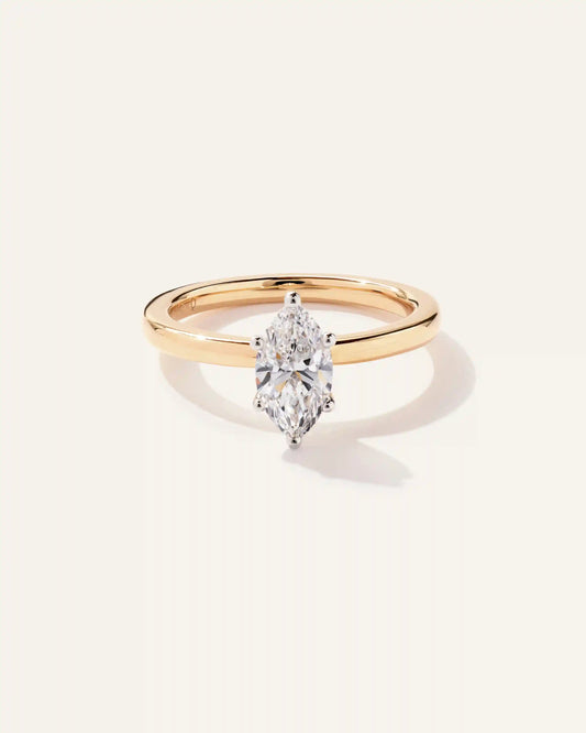 Lab Grown Diamond Marquise Comfort Fit Engagement Ring - 1ct