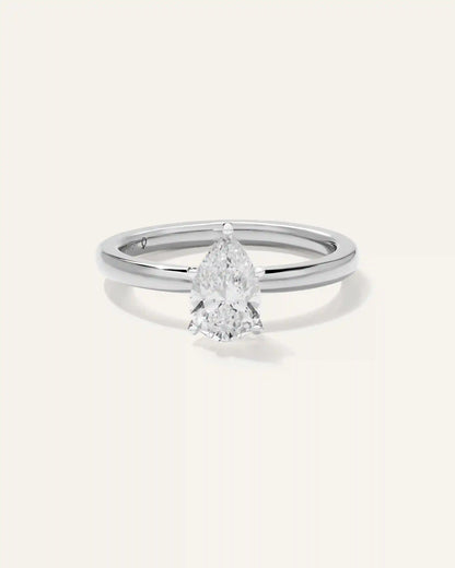Lab Grown Diamond Pear Comfort Fit Engagement Ring - 1ct