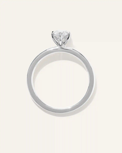 Lab Grown Diamond Pear Comfort Fit Engagement Ring - 1ct