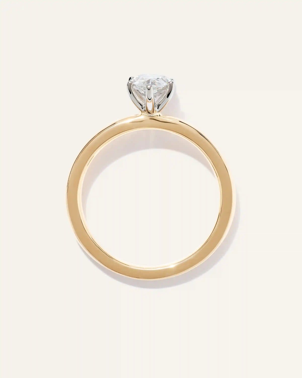 Lab Grown Diamond Pear Comfort Fit Engagement Ring - 1ct