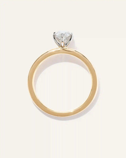 Lab Grown Diamond Pear Comfort Fit Engagement Ring - 1ct