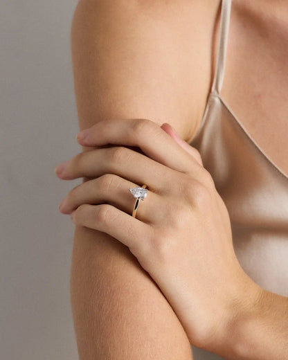 Lab Grown Diamond Pear Comfort Fit Engagement Ring - 1.5ct