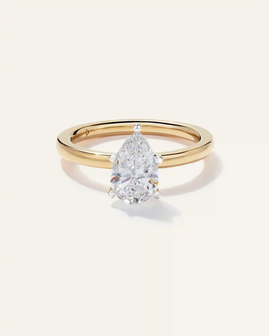 Lab Grown Diamond Pear Comfort Fit Engagement Ring - 1.5ct
