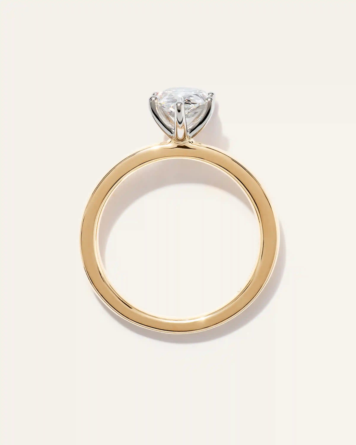 Lab Grown Diamond Pear Comfort Fit Engagement Ring - 1.5ct