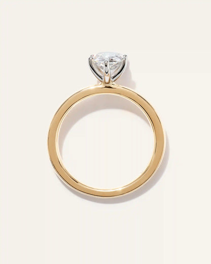 Lab Grown Diamond Pear Comfort Fit Engagement Ring - 1.5ct