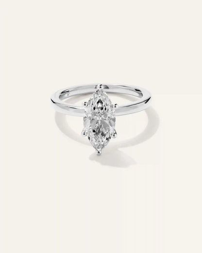 Lab Grown Diamond Marquise Comfort Fit Engagement Ring - 2ct