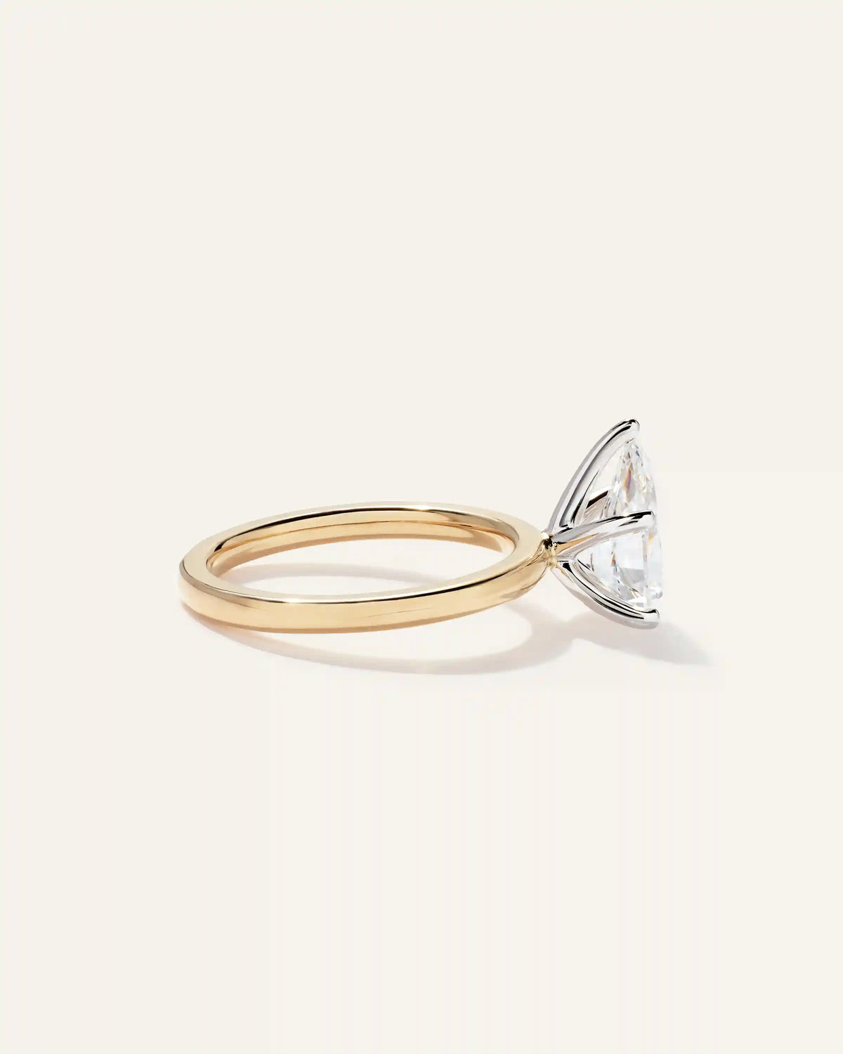 Lab Grown Diamond Pear Comfort Fit Engagement Ring - 2ct