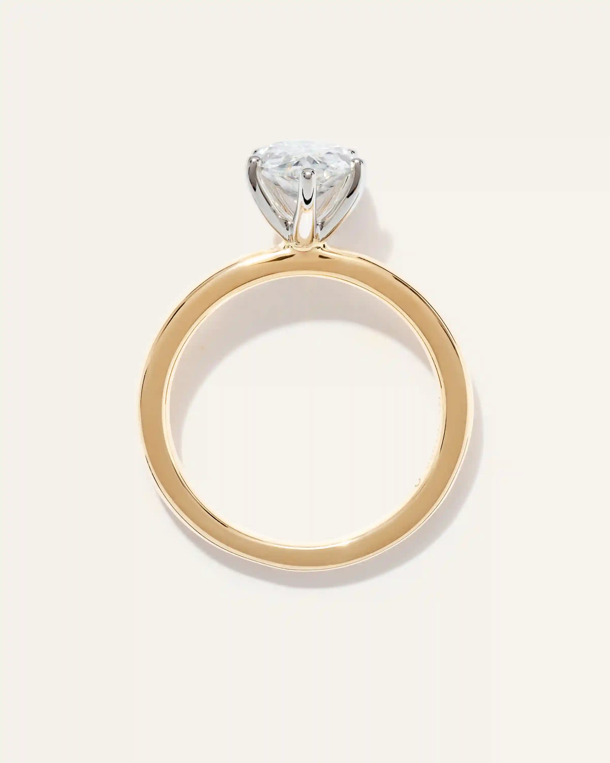 Lab Grown Diamond Pear Comfort Fit Engagement Ring - 2ct