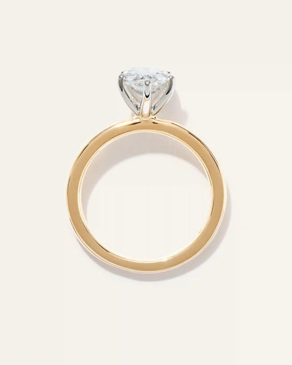 Lab Grown Diamond Pear Comfort Fit Engagement Ring - 2ct