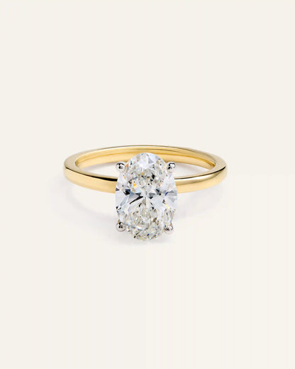 Lab Grown Diamond Oval Comfort Fit Engagement Ring - 2.5ct