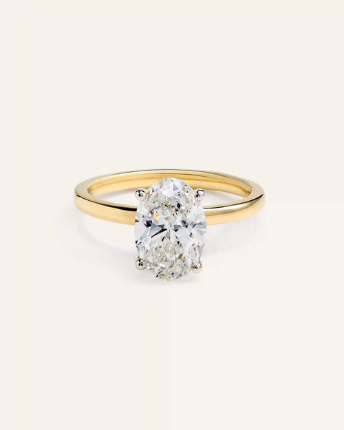 Lab Grown Diamond Oval Comfort Fit Engagement Ring - 2.5ct