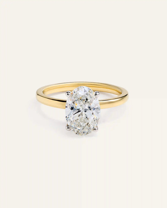 Lab Grown Diamond Oval Comfort Fit Engagement Ring - 2.5ct