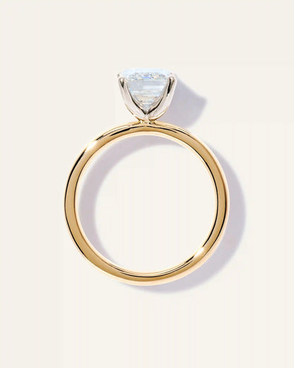 Lab Grown Diamond Emerald Comfort Fit Engagement Ring - 2.5ct