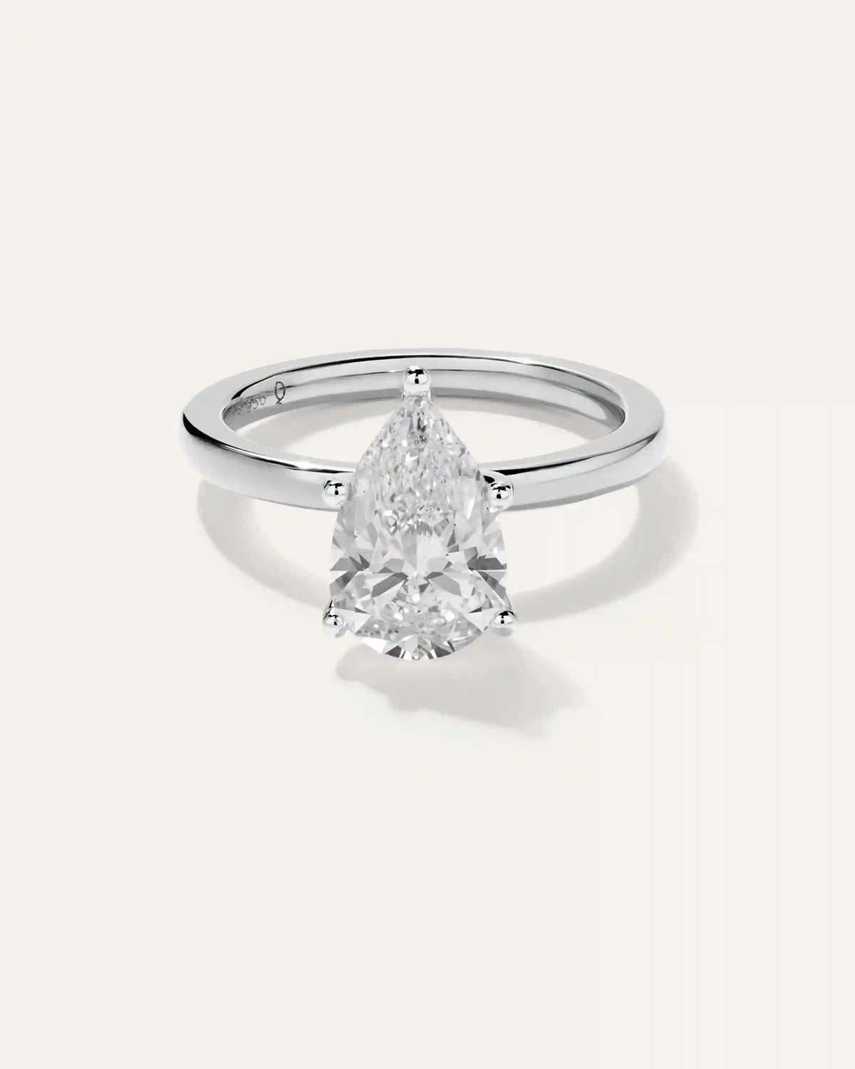 Lab Grown Diamond Pear Comfort Fit Engagement Ring - 2.5ct