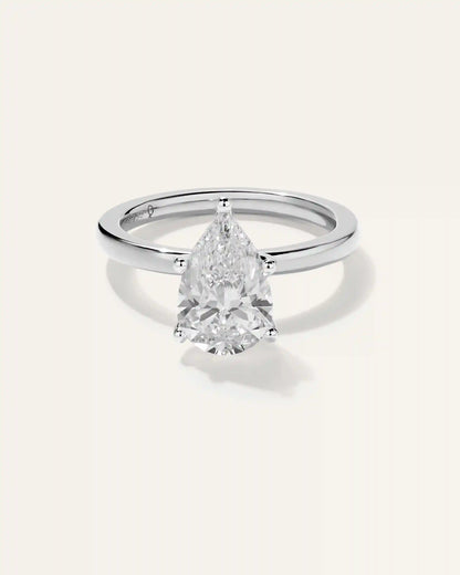 Lab Grown Diamond Pear Comfort Fit Engagement Ring - 2.5ct