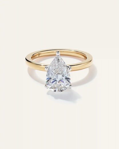 Lab Grown Diamond Pear Comfort Fit Engagement Ring - 2.5ct