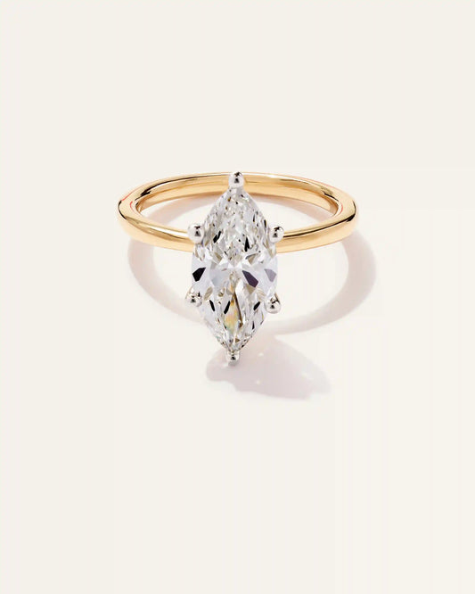 Lab Grown Diamond Marquise Comfort Fit Engagement Ring - 3ct