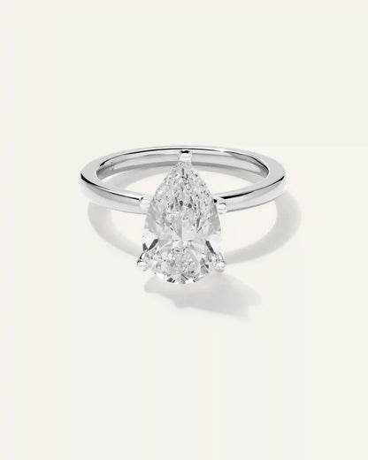 Lab Grown Diamond Pear Comfort Fit Engagement Ring - 3ct