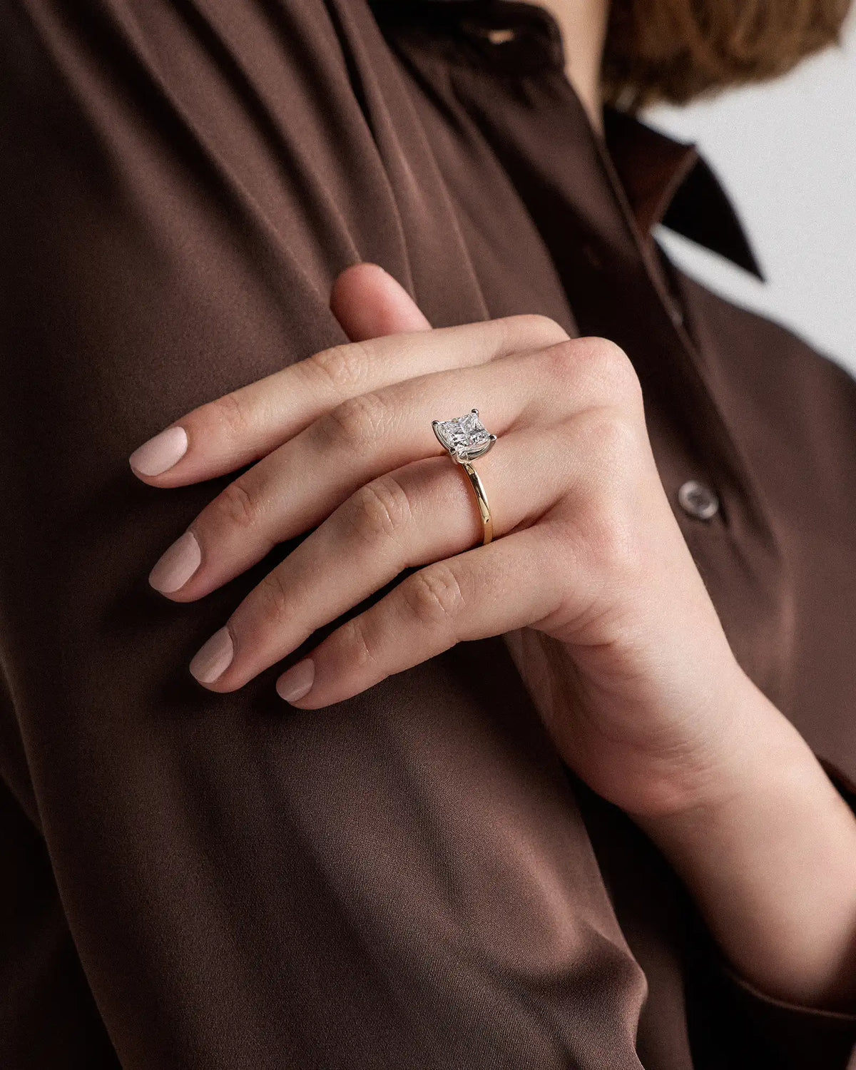 Lab Grown Diamond Princess Comfort Fit Engagement Ring - 3ct