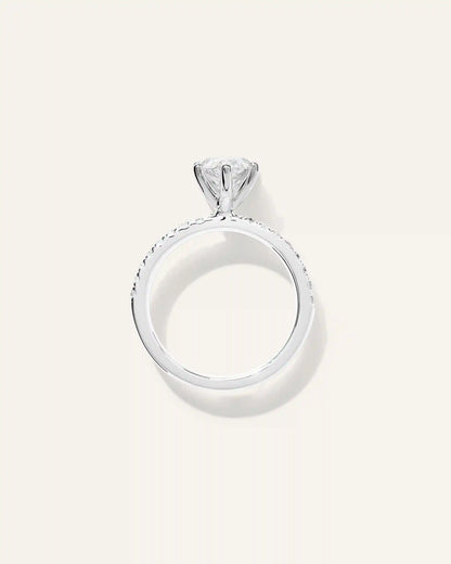 Lab Grown Diamond Marquise Petite Pave Engagement Ring - 2.5ct