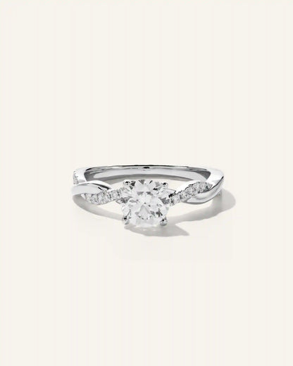 Lab Grown Diamond Round Twisted Engagement Ring - 1ct