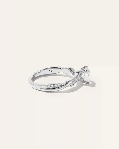 Lab Grown Diamond Round Twisted Engagement Ring - 1ct