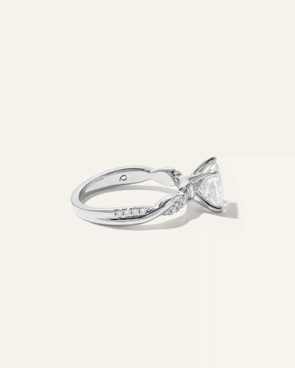 Lab Grown Diamond Princess Twisted Engagement Ring - 1.5ct