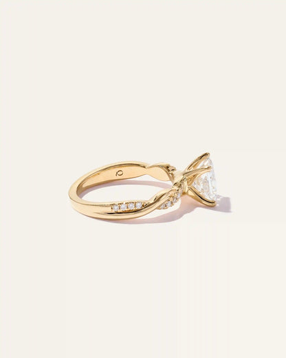 Lab Grown Diamond Princess Twisted Engagement Ring - 1.5ct
