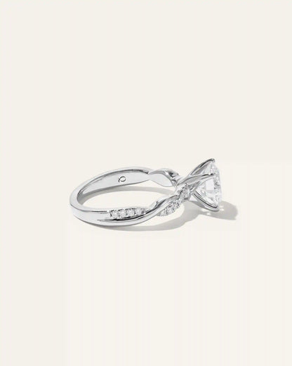 Lab Grown Diamond Round Twisted Engagement Ring - 2ct