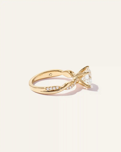Lab Grown Diamond Round Twisted Engagement Ring - 2ct