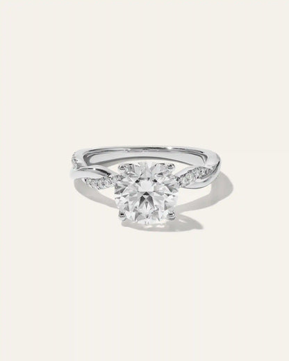 Lab Grown Diamond Round Twisted Engagement Ring - 2.5ct