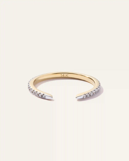 14K Diamond Open Claw Ring