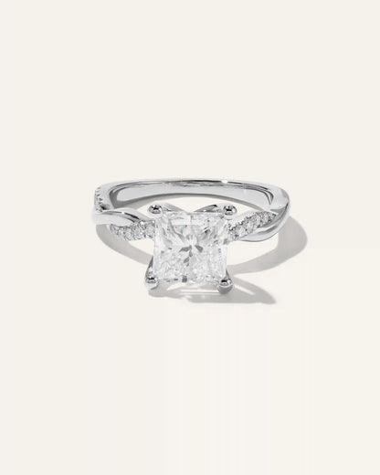 Lab Grown Diamond Princess Twisted Engagement Ring - 2.5ct