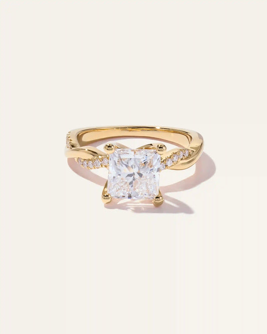 Lab Grown Diamond Princess Twisted Engagement Ring - 2.5ct