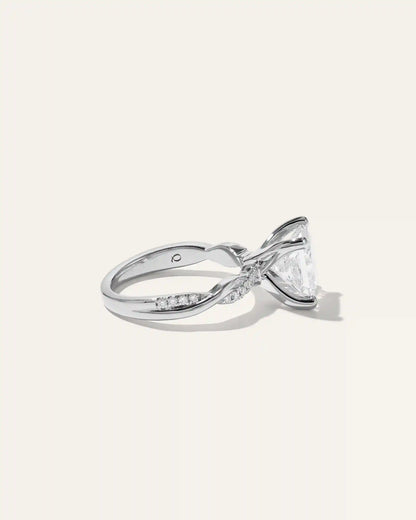 Lab Grown Diamond Princess Twisted Engagement Ring - 3ct