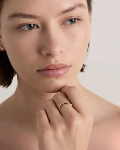 14K Gold Wave Ring