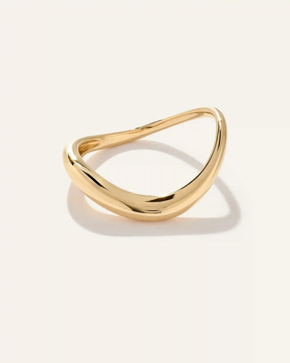 14K Gold Wave Ring