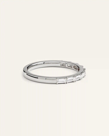 14K Gold Lab Grown Diamond Baguette Band