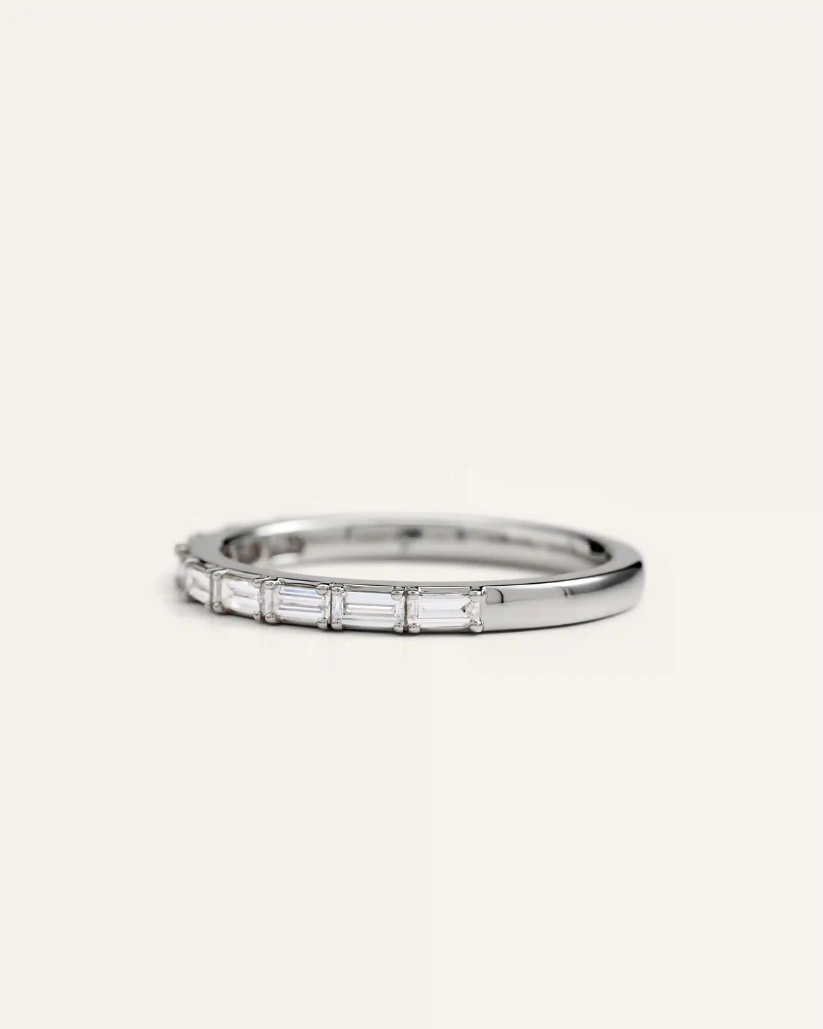 14K Gold Lab Grown Diamond Baguette Band