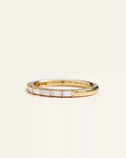 14K Gold Lab Grown Diamond Baguette Band