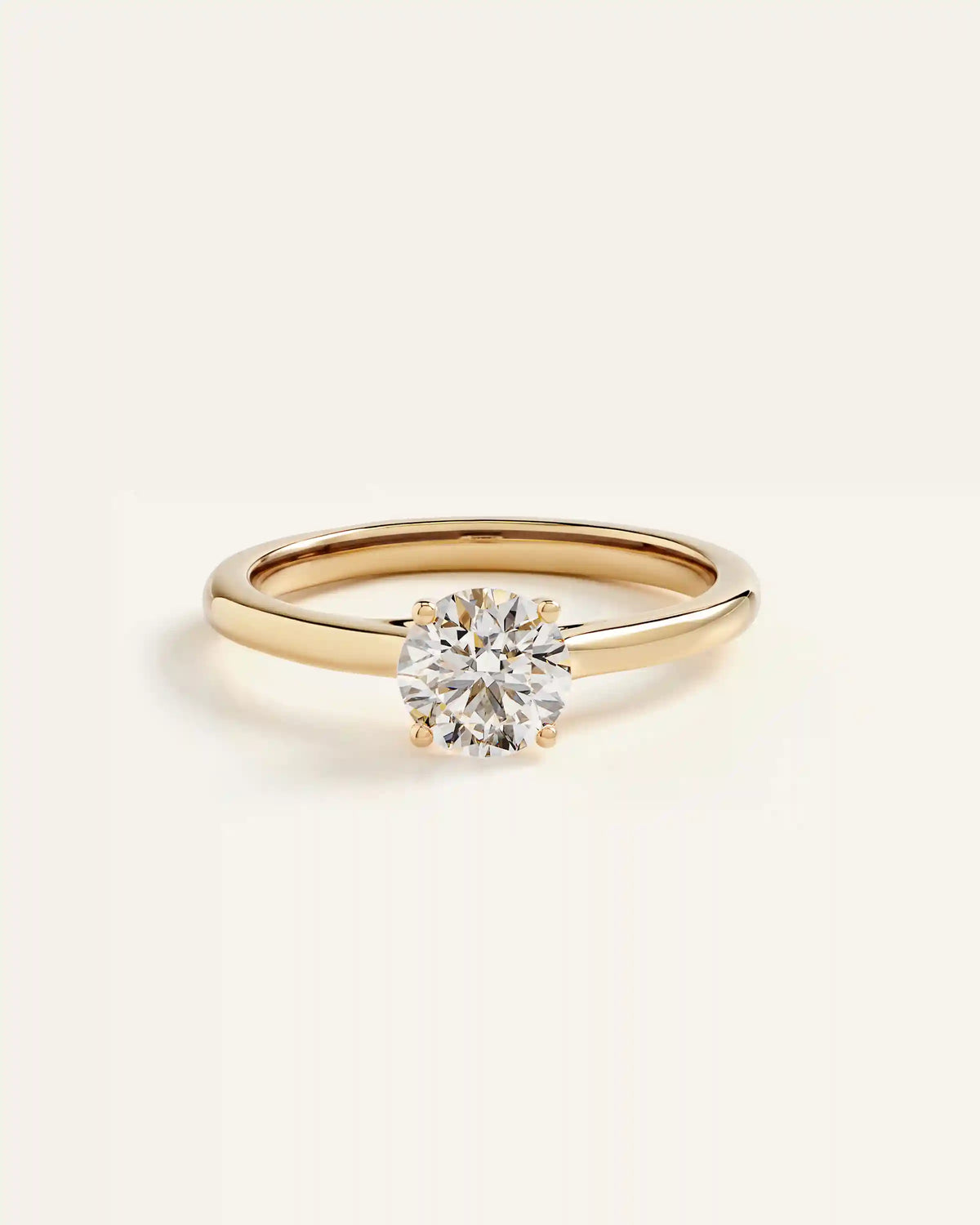 Lab Grown Diamond Round Trellis Cathedral Engagement Ring - 1ct