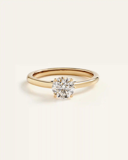 Lab Grown Diamond Round Trellis Cathedral Engagement Ring - 1ct