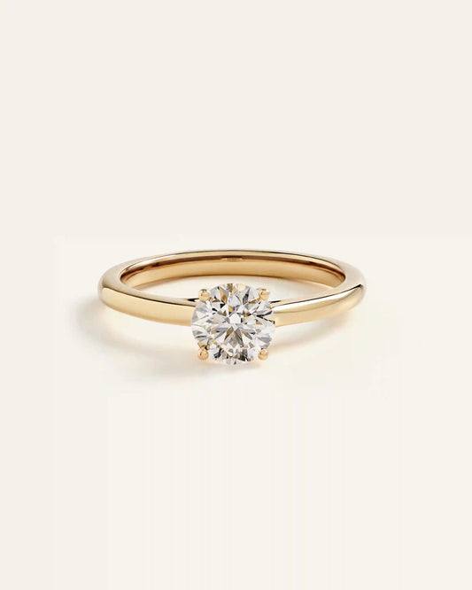 Lab Grown Diamond Round Trellis Cathedral Engagement Ring - 1ct