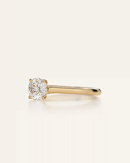 Lab Grown Diamond Round Trellis Cathedral Engagement Ring - 1ct